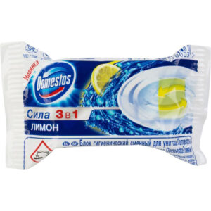 Блок гигиенический для унитаза Domestos "Лимон", сила 3 в 1, 40 г