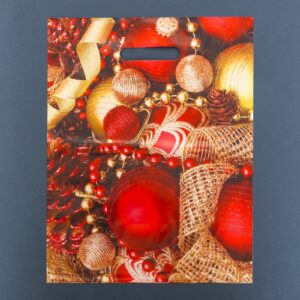 Пакет с вырубной  ручкой с праздником 40*31