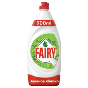Средство для мытья посуды эффект пены Fairy "Зеленое яблоко", 900 мл