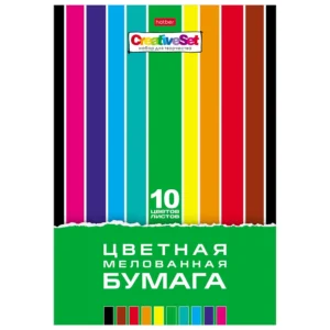 Бумага цветная Hatber Creative Set А4 10 цветов 10л 10БЦ4м